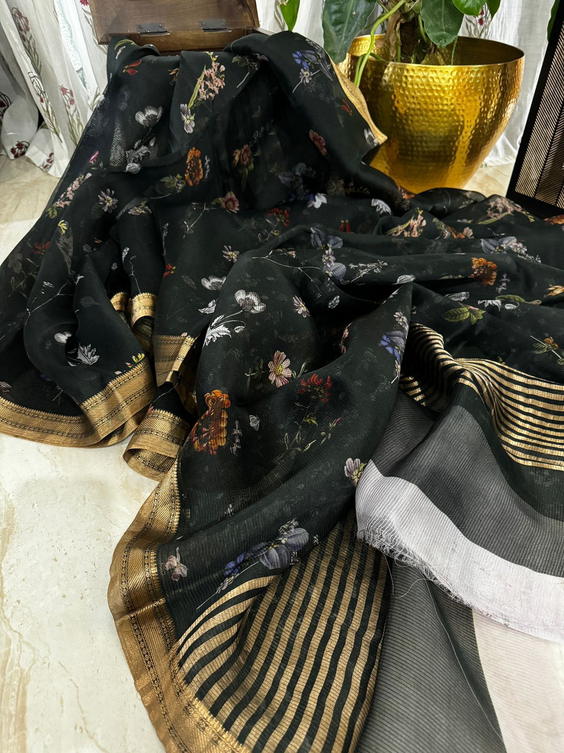 Pure Organza Saree With Digital Print All Over