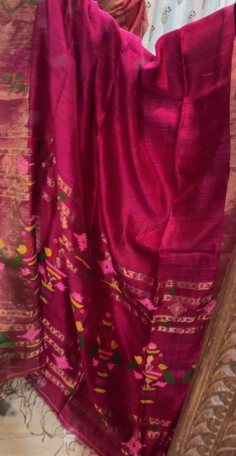 Premium Pure Matka Silk Jamdani Saree