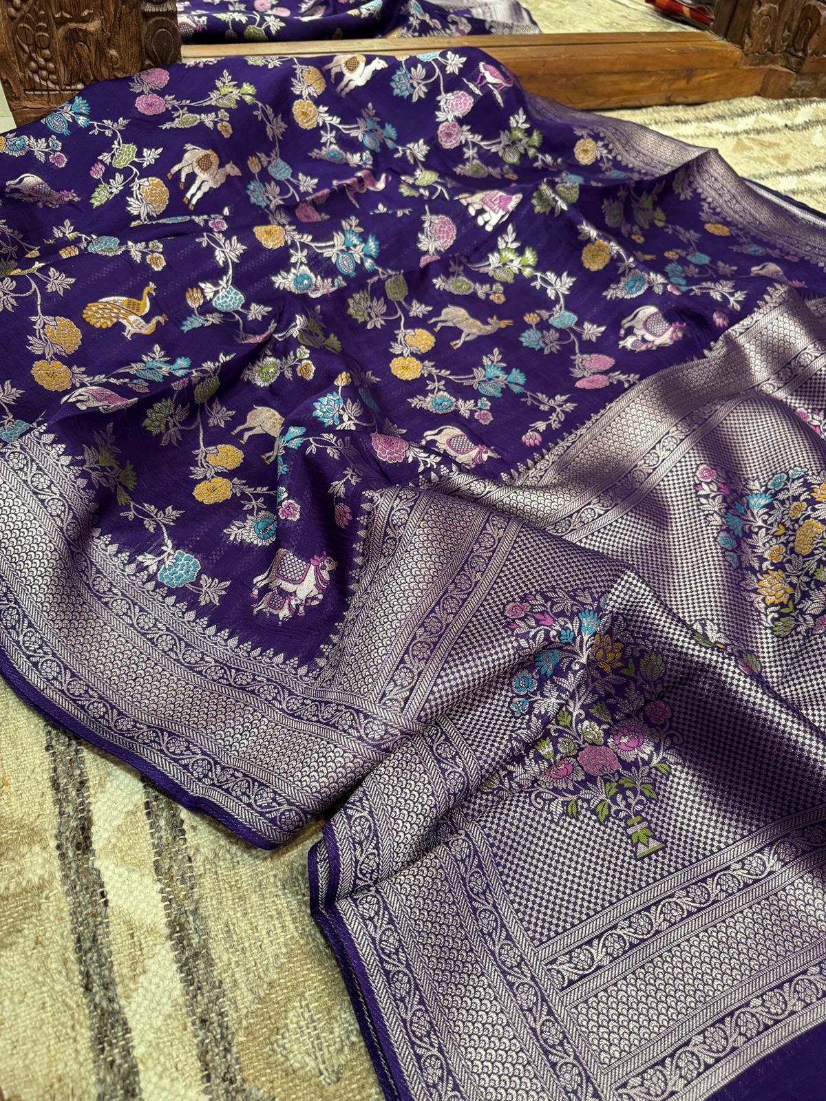 Banarasi Viscose Tussar Silk Weave Saree