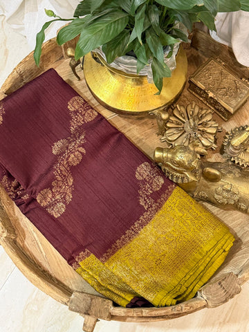 Raw Silk Leheriya Weave Banarasi Saree