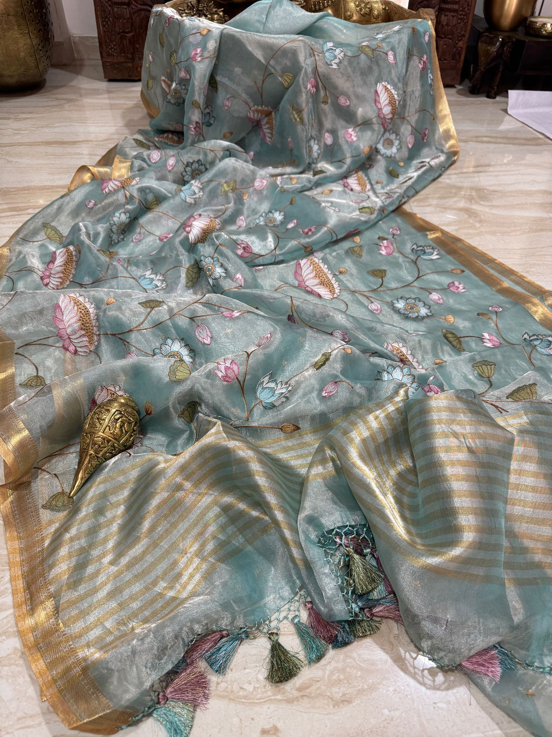 Pure Soft Tissue Silk Banarasi Saree