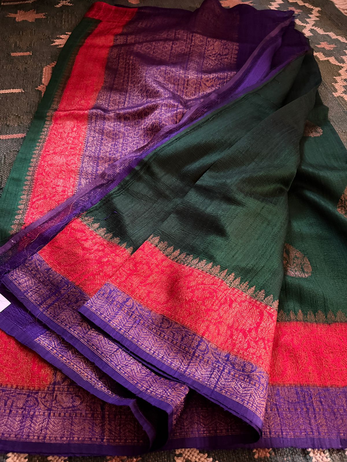 Pure Tussar Raw Silk Banarasi Saree