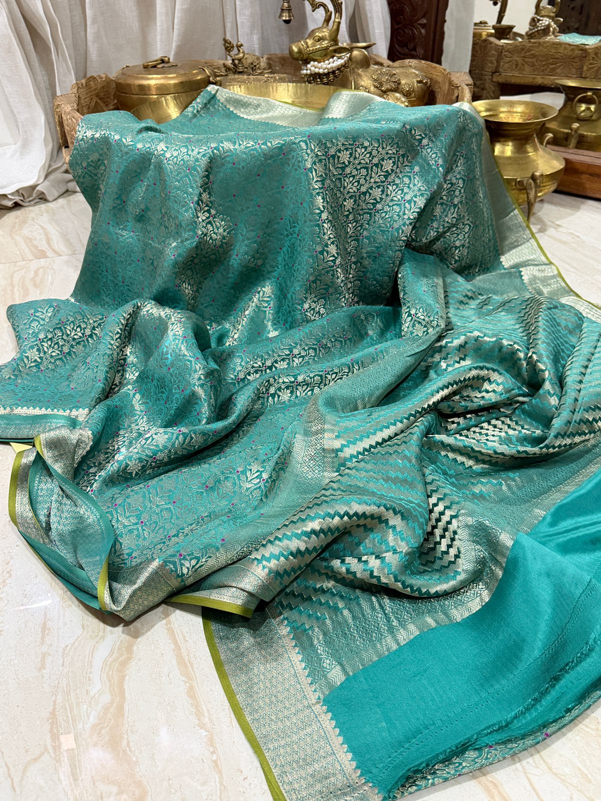 Pure Mysore Brocade Crepe Silk Saree