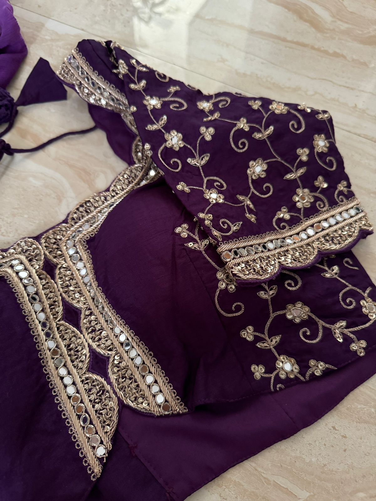 Designer Chiffon Hand Zardozi Embroidery Saree With Blouse