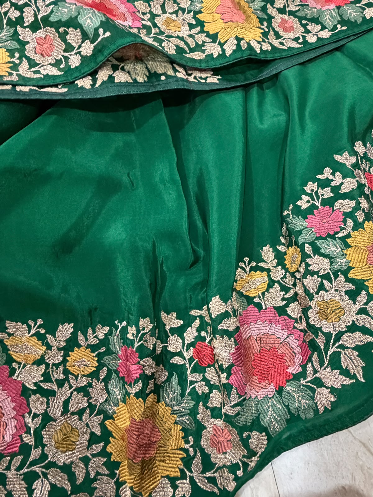 Pure Organza Silk Saree With Machine Embroidery
