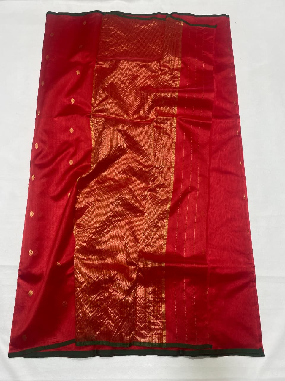Pure Handwoven Katan Silk Chanderi Saree