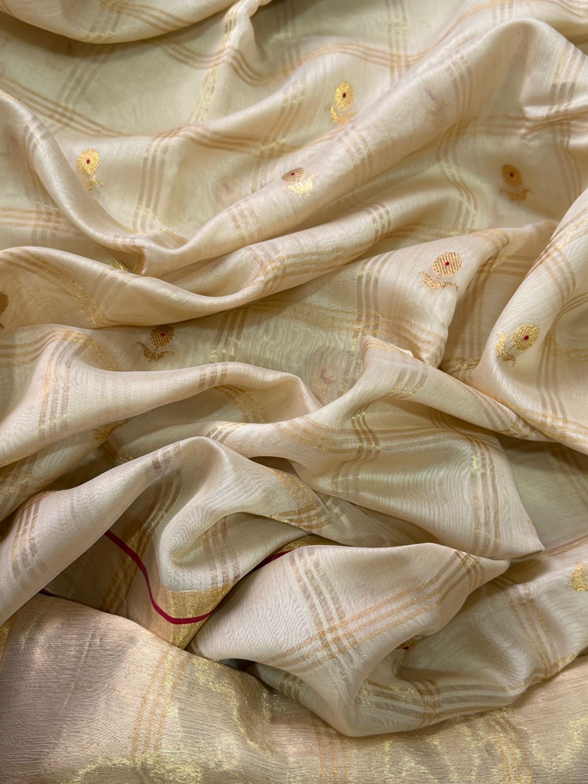 Chanderi Handwooven Silk Cotton Blend Saree