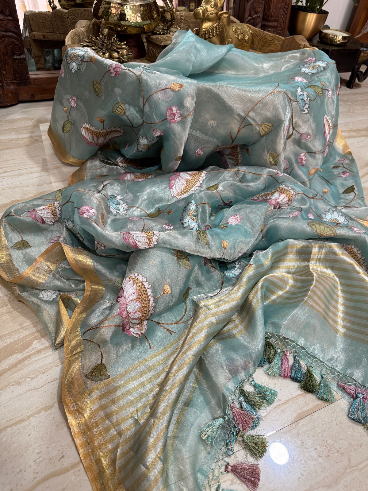 Pure Soft Tissue Silk Banarasi Saree