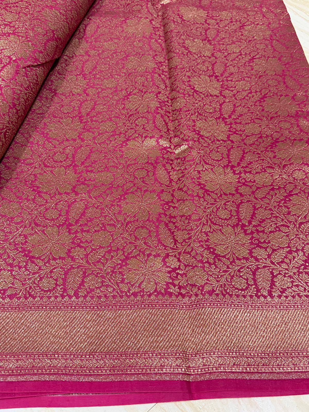 Pure Handloom Kora Brocade Banarasi Saree