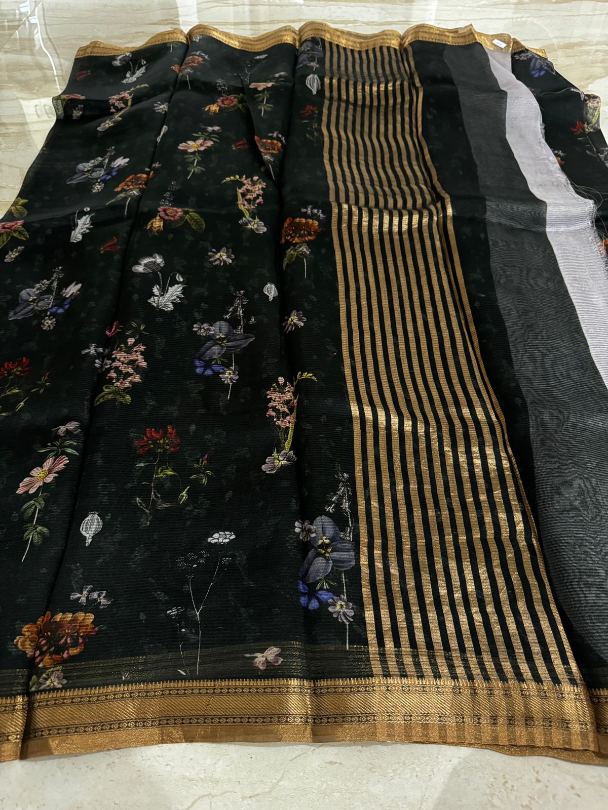Pure Organza Saree With Digital Print All Over