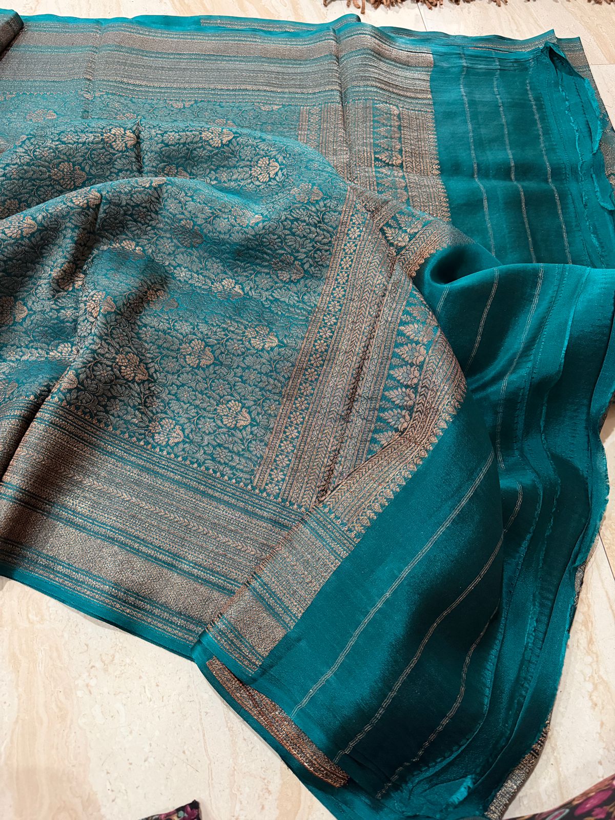 Pure Mysore Brocade Crepe Silk Saree