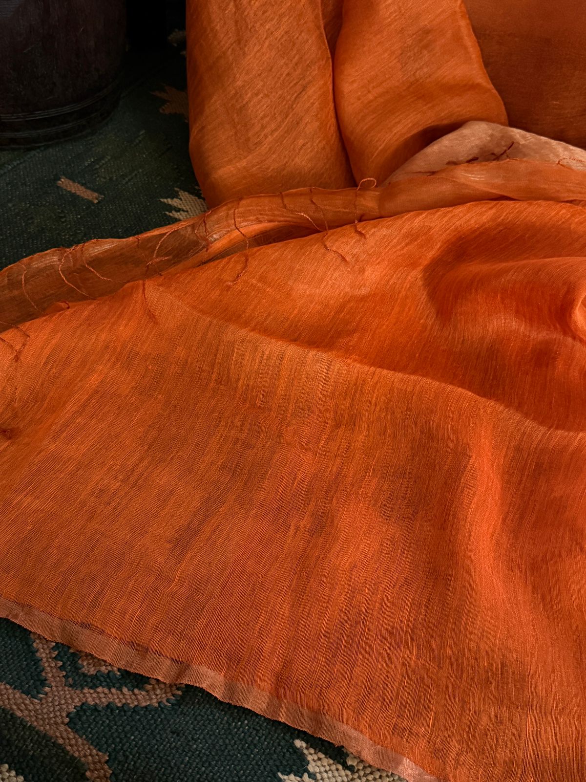 Pure Linen Tissue Silk Saree