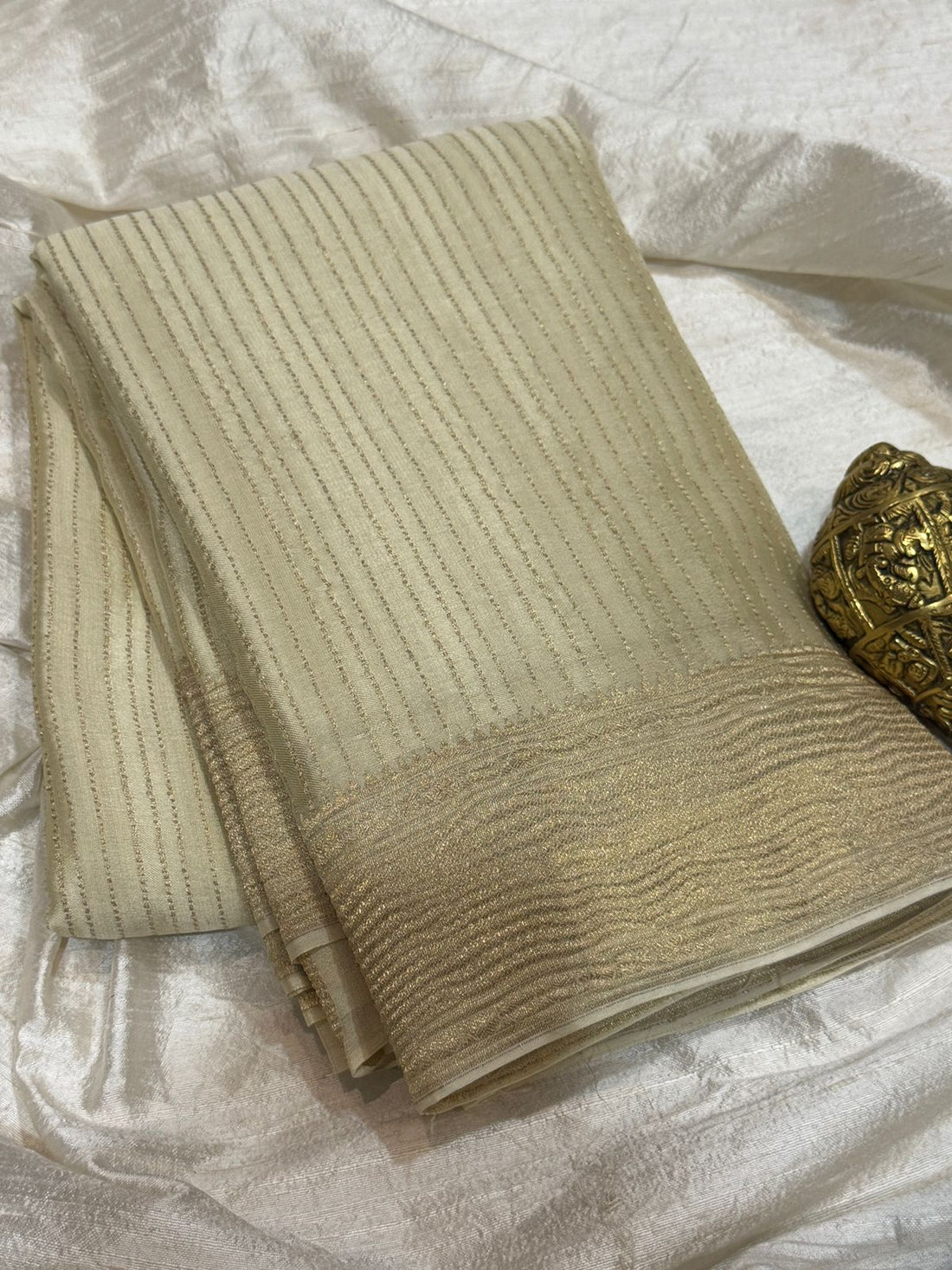 Mysore Crush Zari Weave Crepe Silk Saree