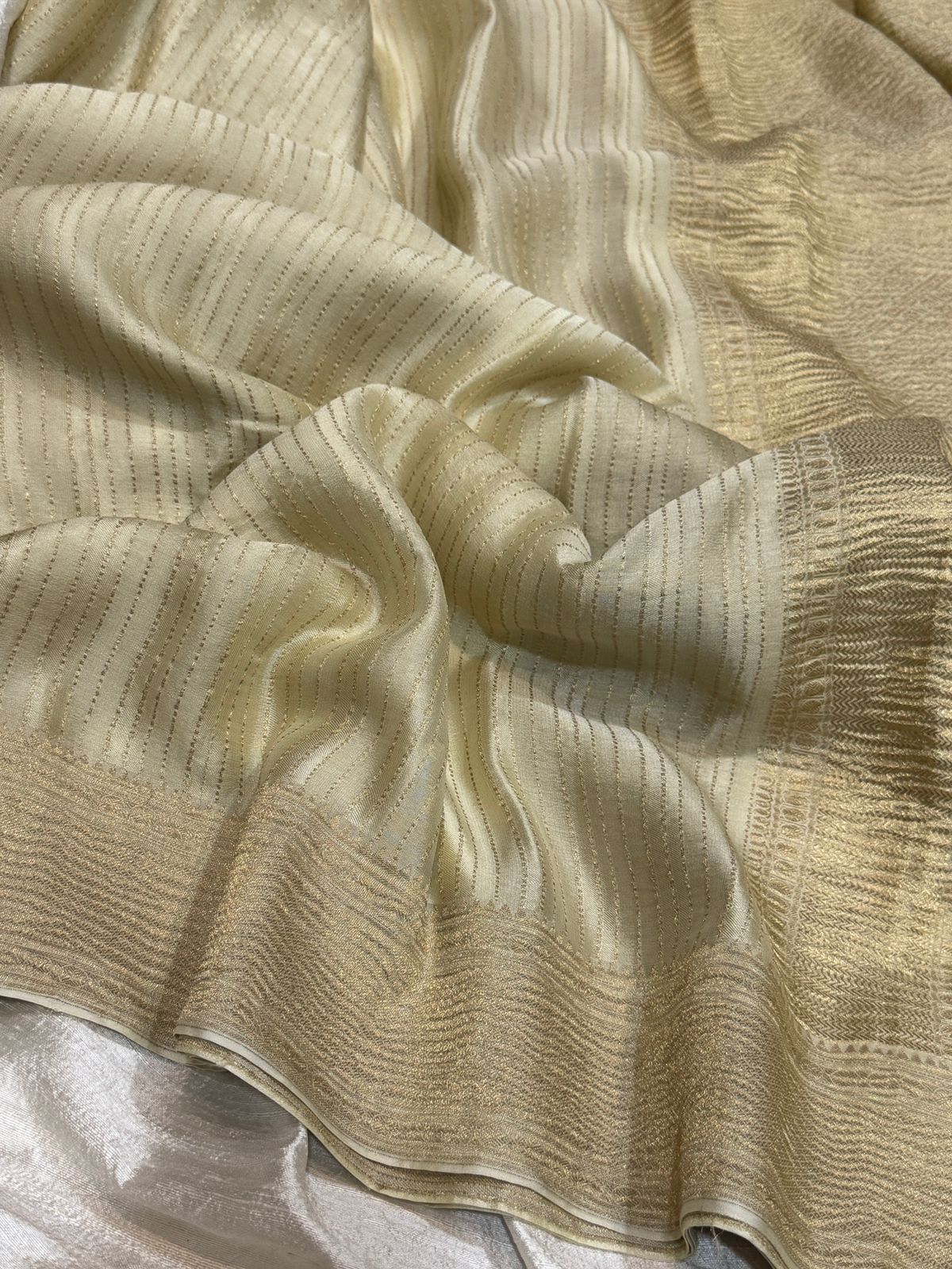 Mysore Crush Zari Weave Crepe Silk Saree