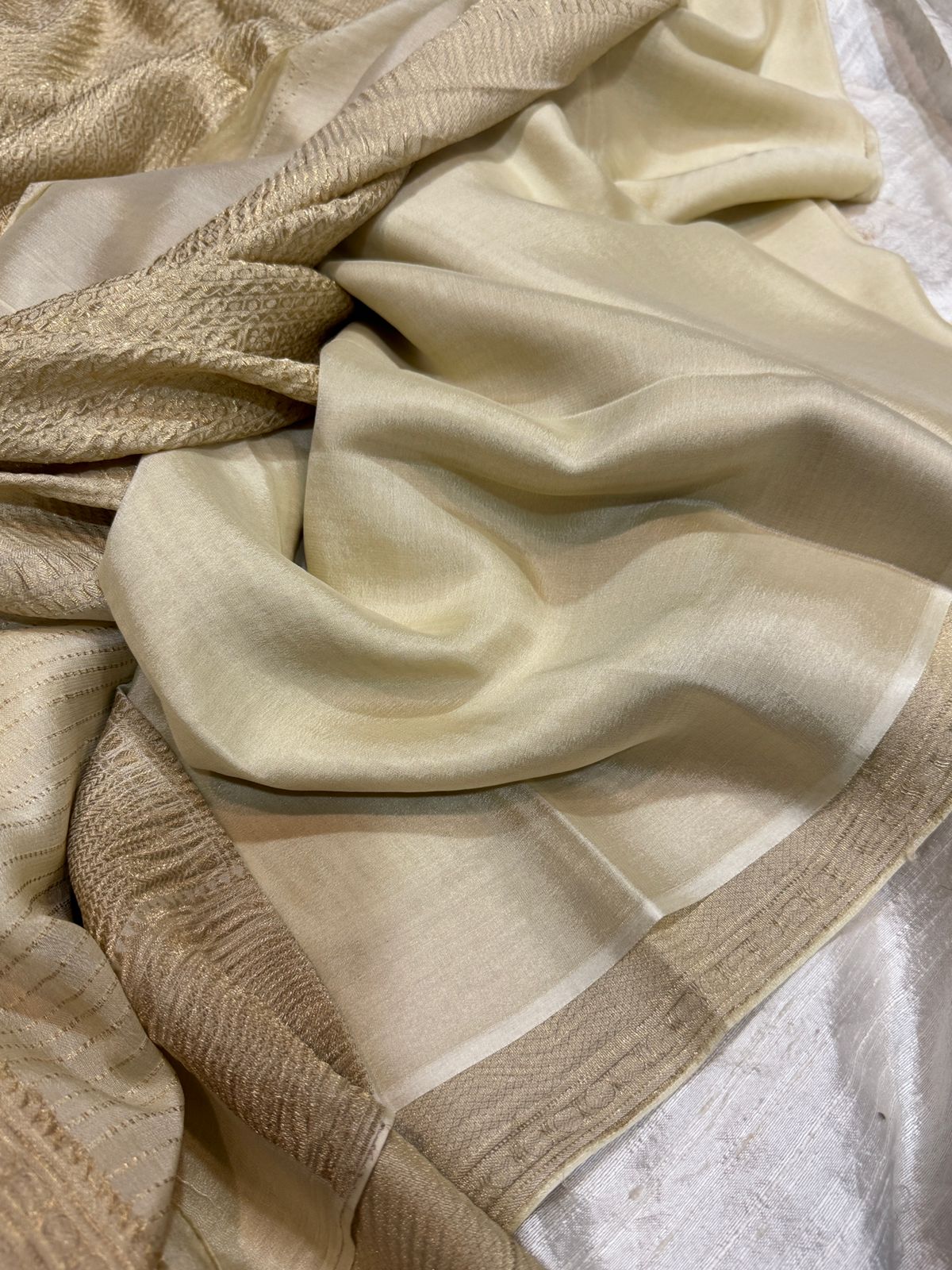 Mysore Crush Zari Weave Crepe Silk Saree