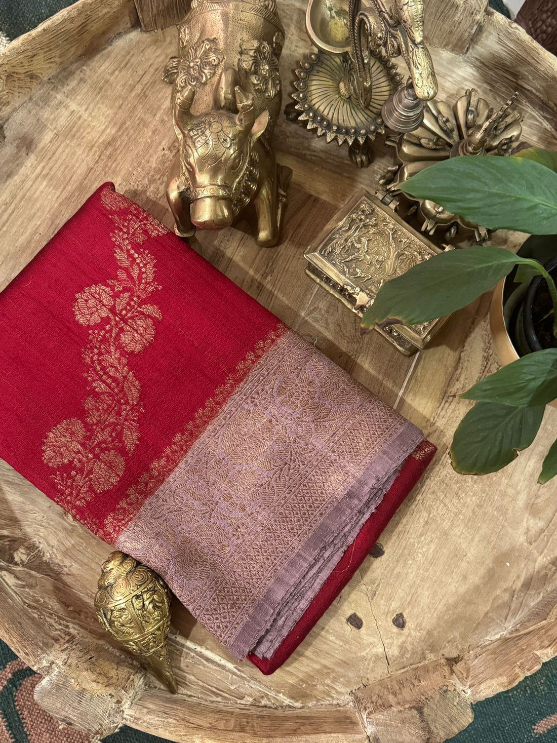 Raw Silk Leheriya Weave Banarasi Saree