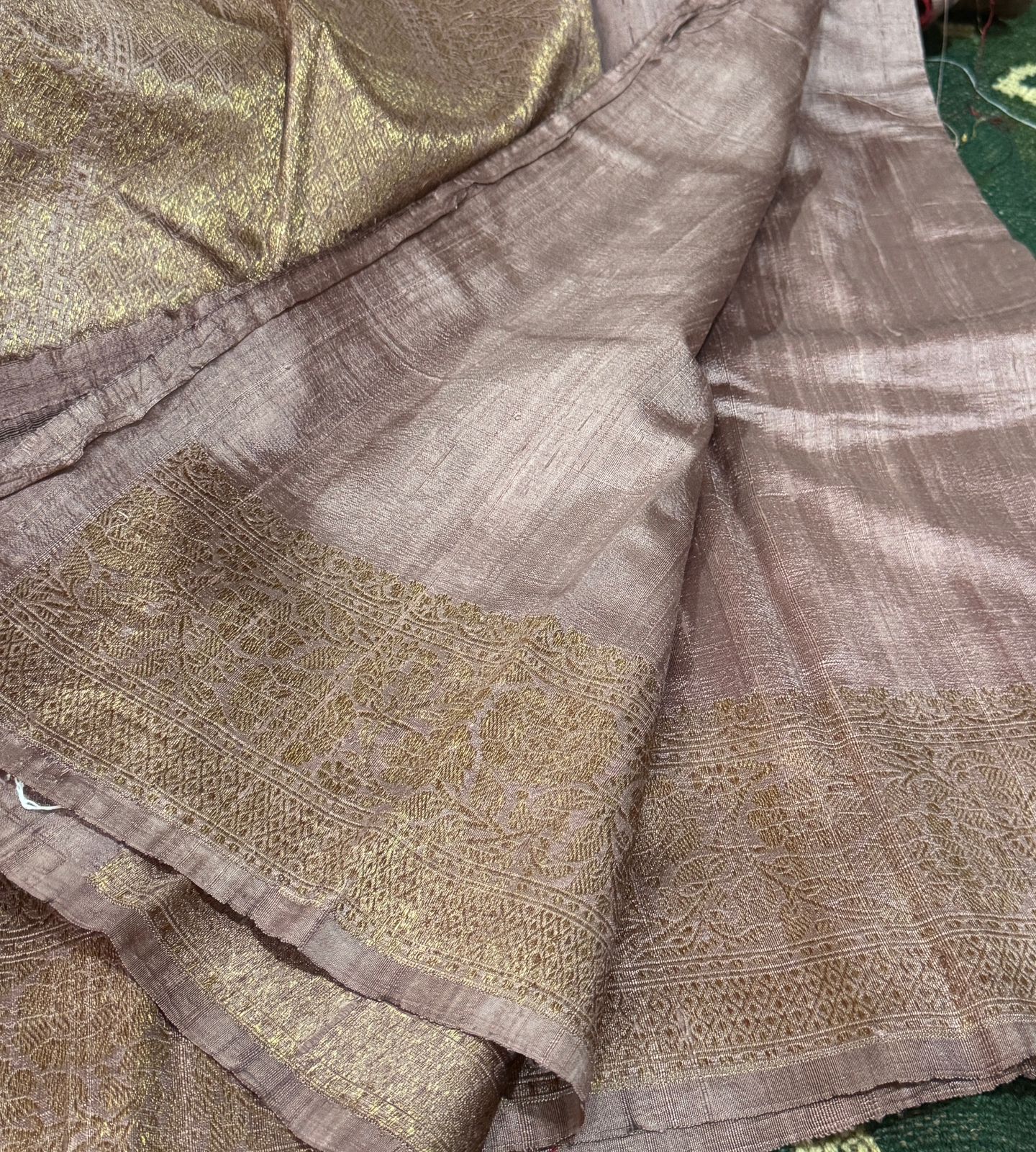 Raw Silk Leheriya Weave Banarasi Saree