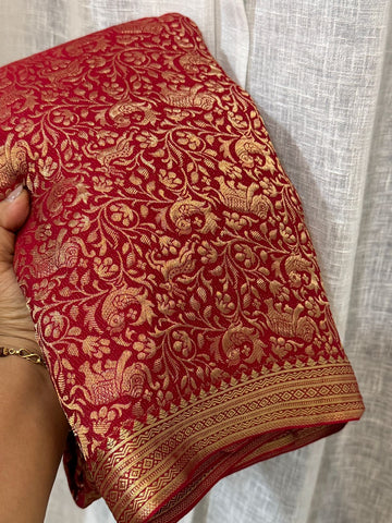 Pure Mysore Brocade Crepe Silk