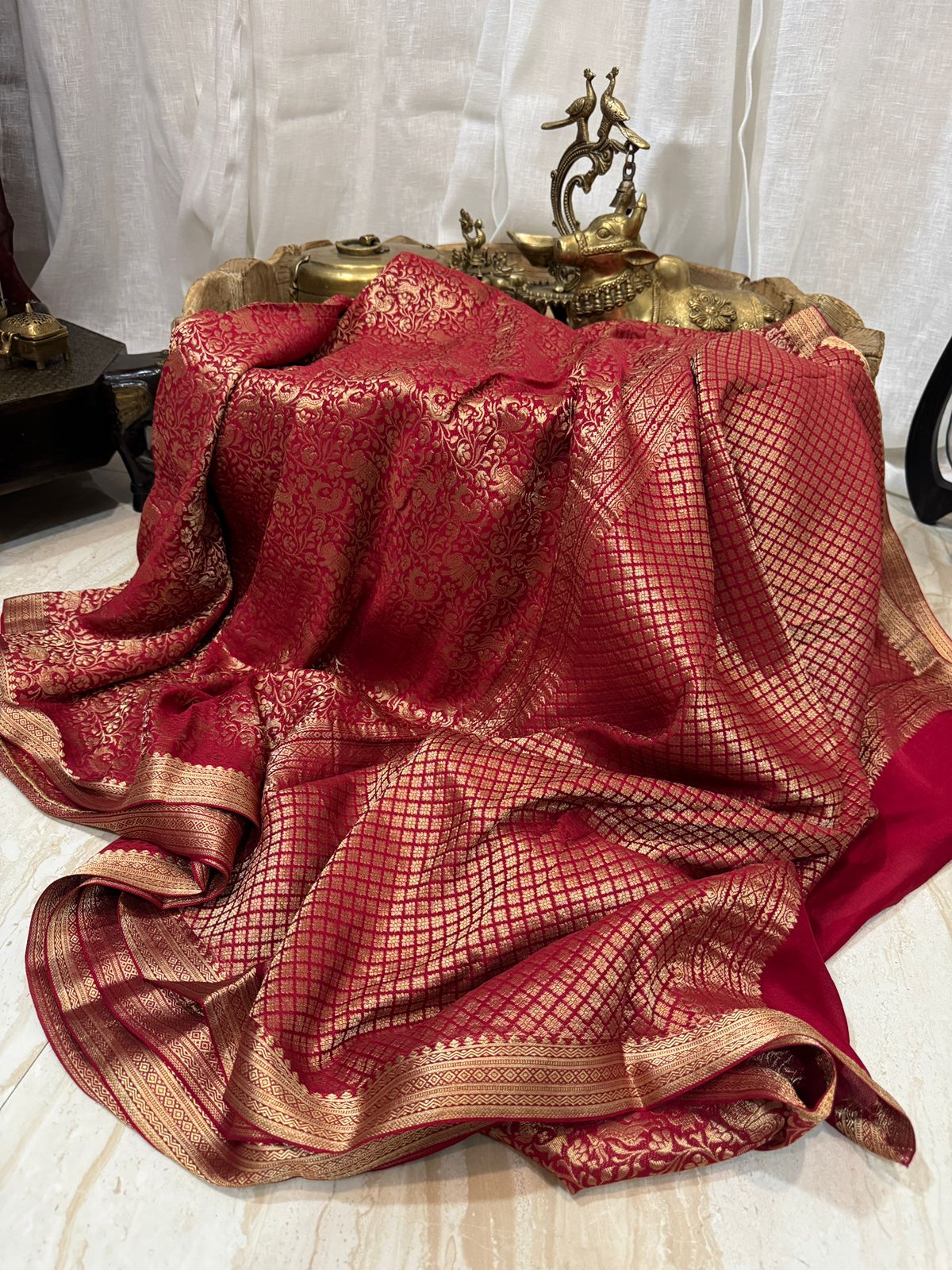 Pure Mysore Brocade Crepe Silk