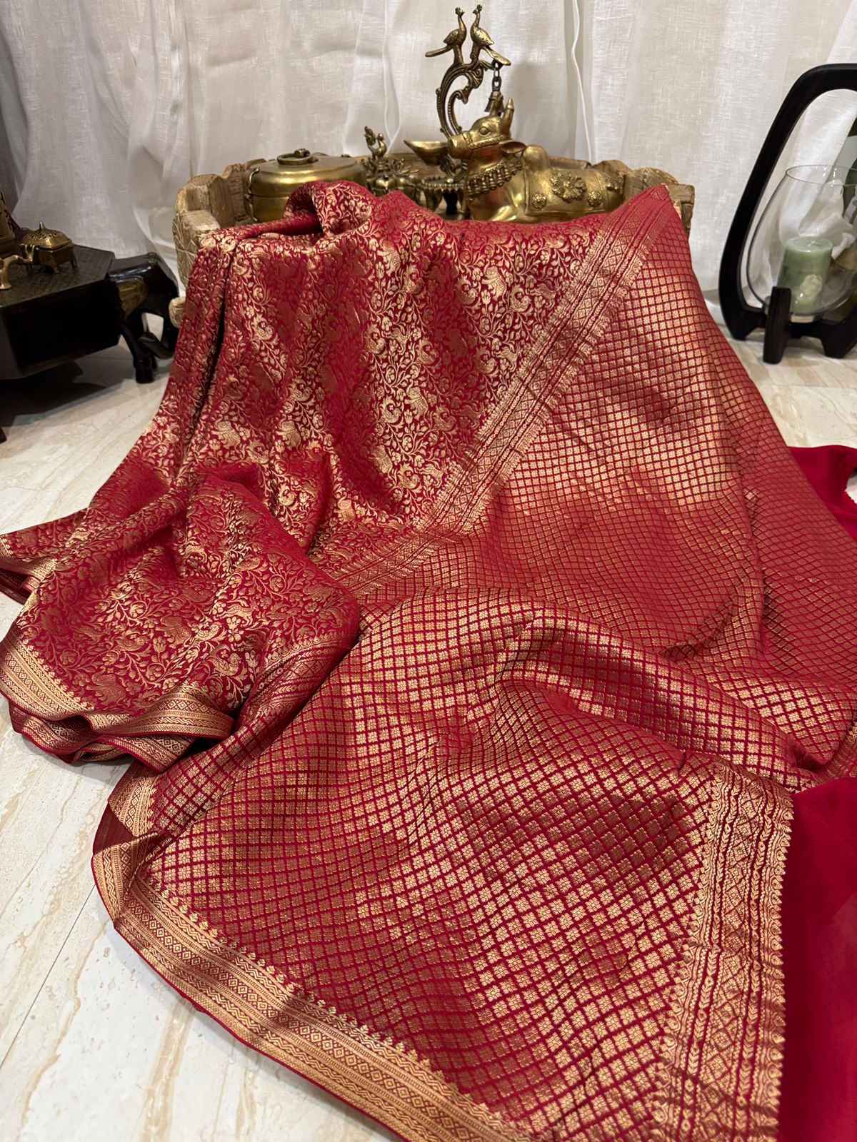 Pure Mysore Brocade Crepe Silk