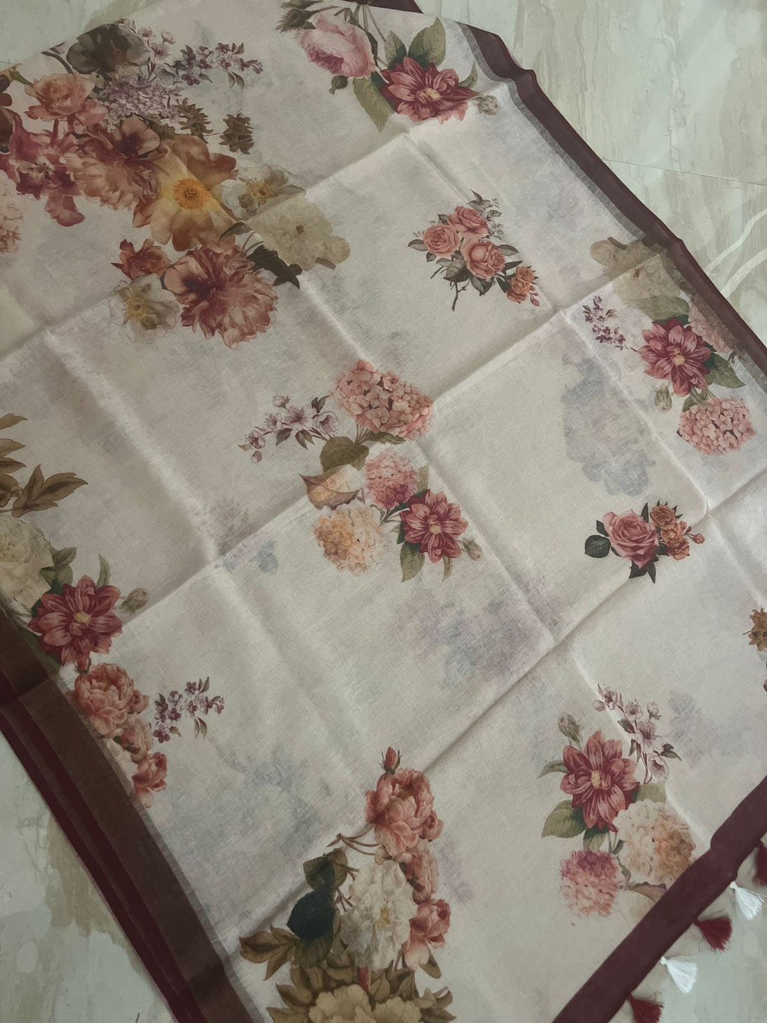 Pure Linen By Linen Digital Print Saree