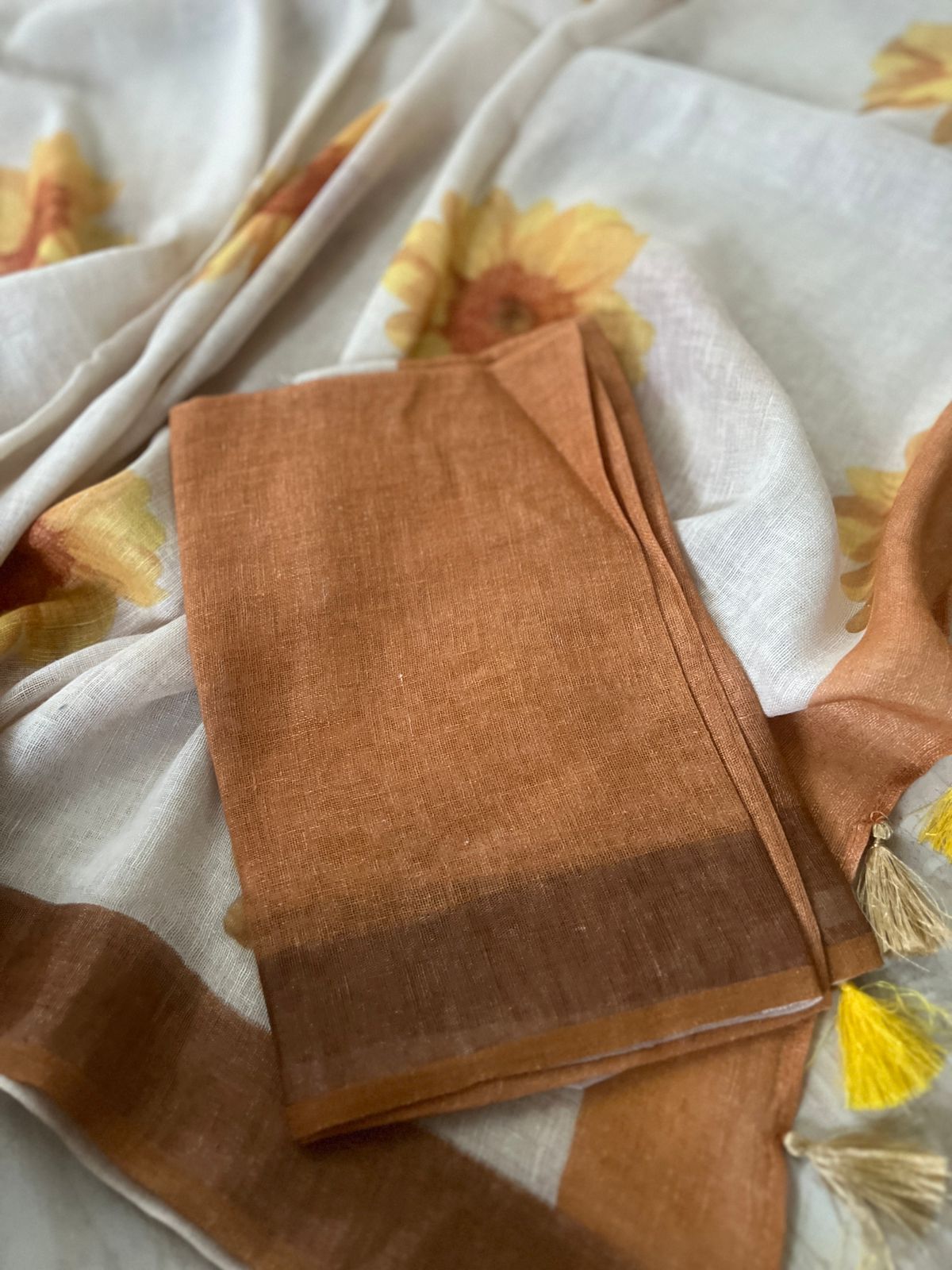 Pure Linen By Linen Digital Print Saree