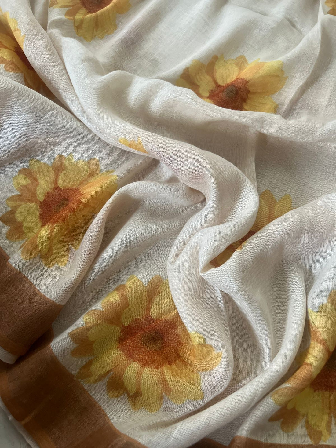Pure Linen By Linen Digital Print Saree