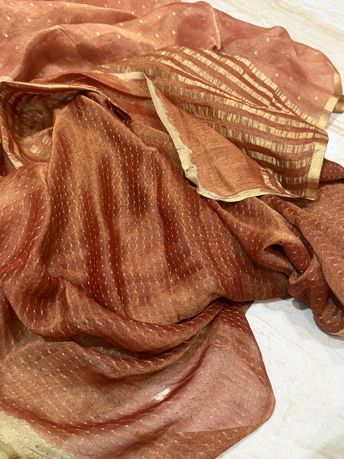 Mysore Tissue Georgette Crepe Silk Saree