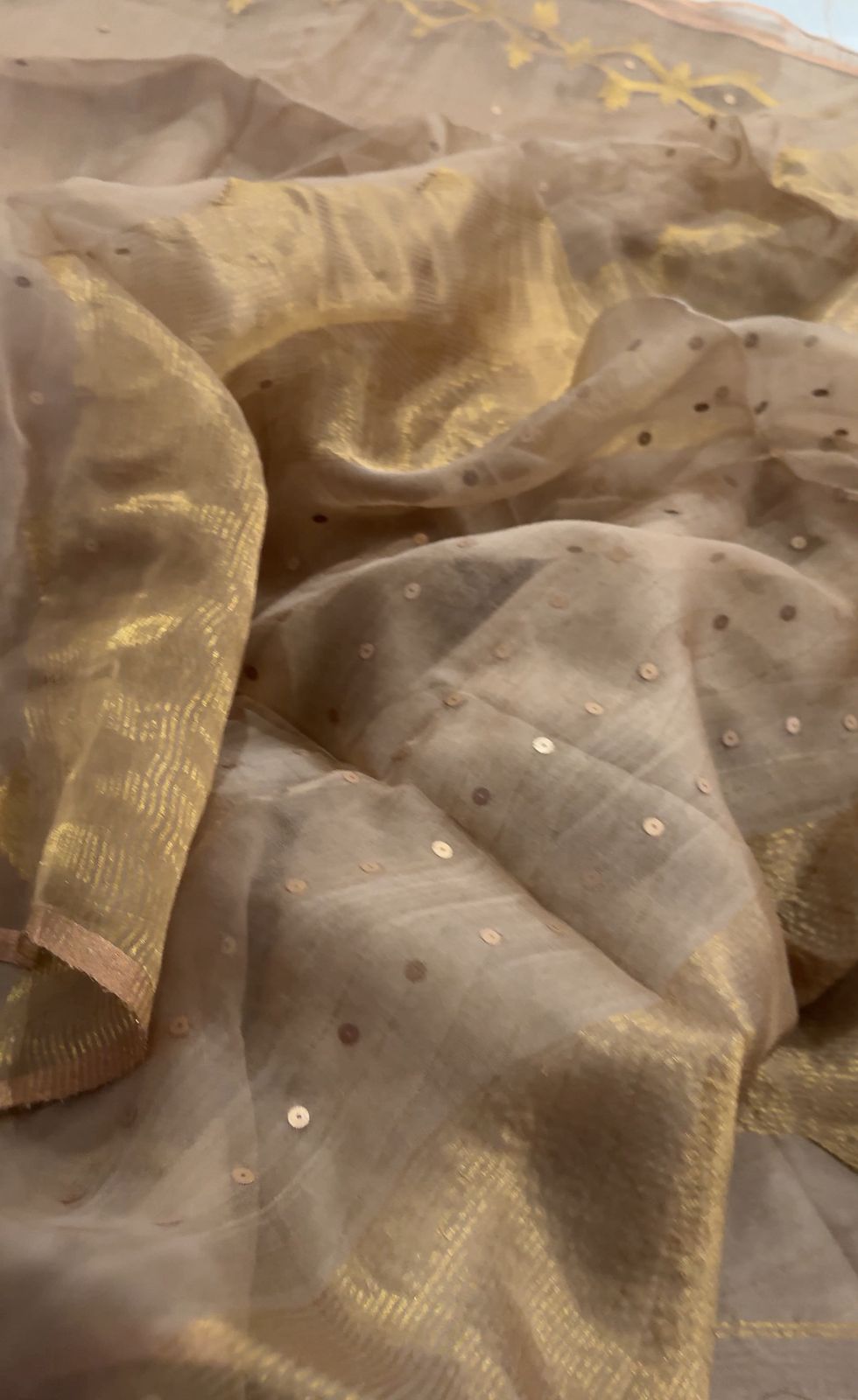 Pure Resham Silk Saree With Jamdani Weave