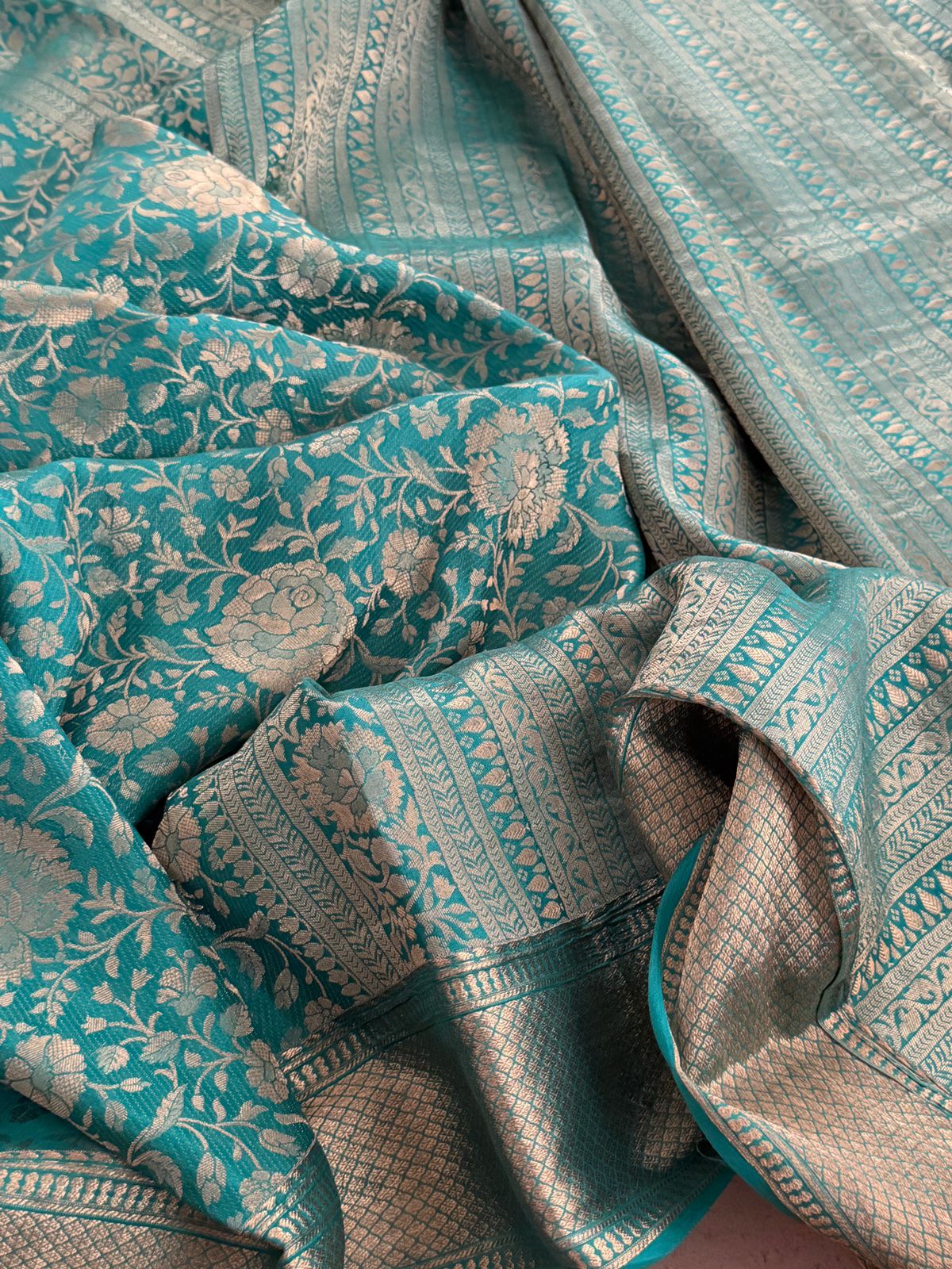 Pure Mysore Brocade Crepe Silk Saree