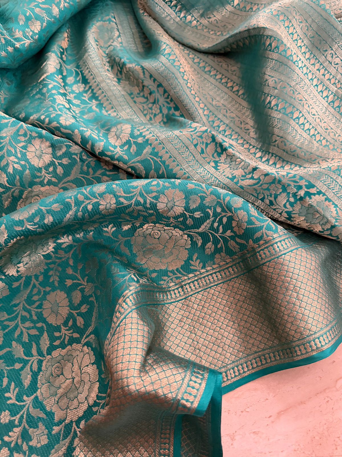 Pure Mysore Brocade Crepe Silk Saree