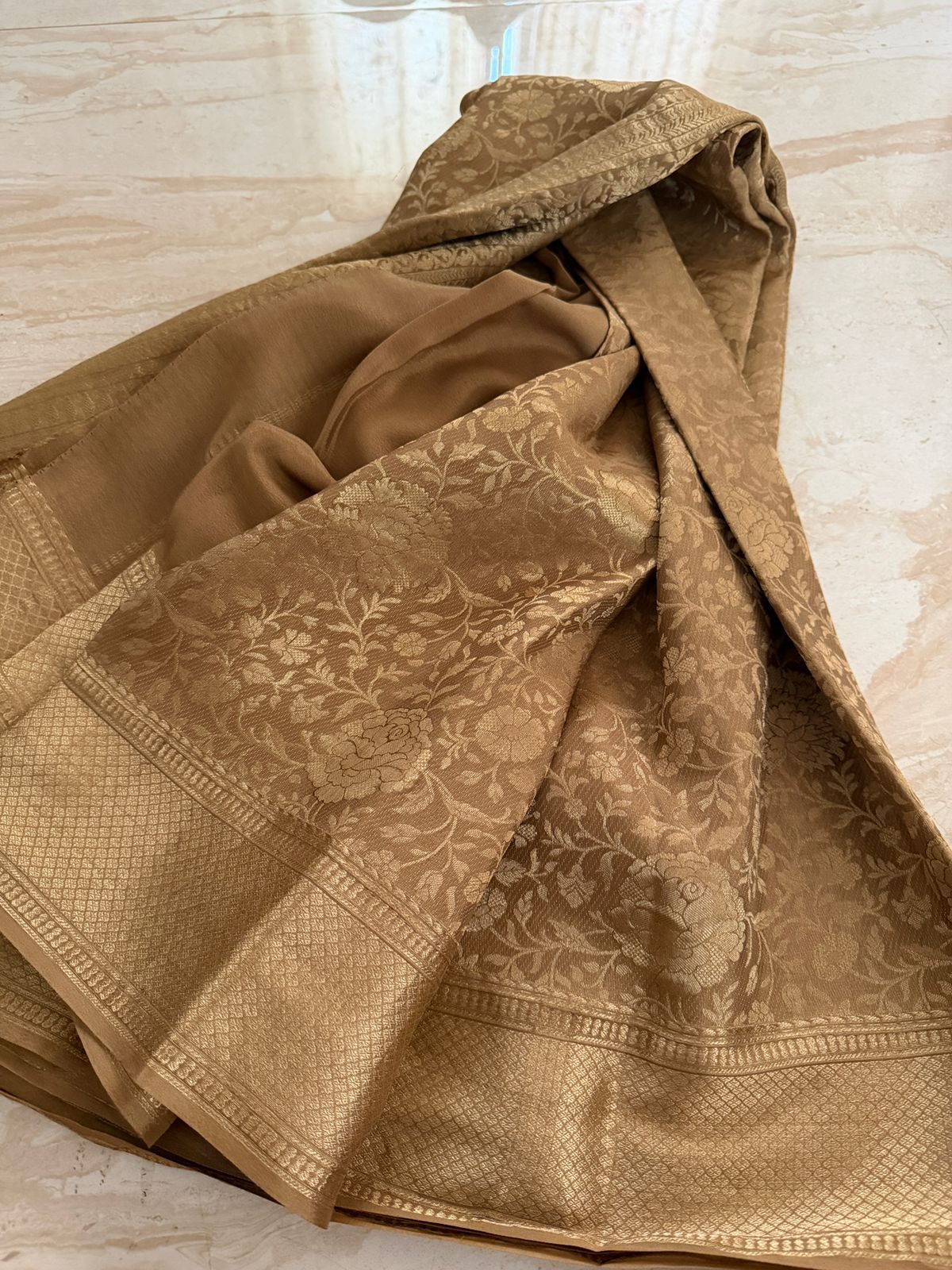 Pure Mysore Brocade Crepe Silk Saree