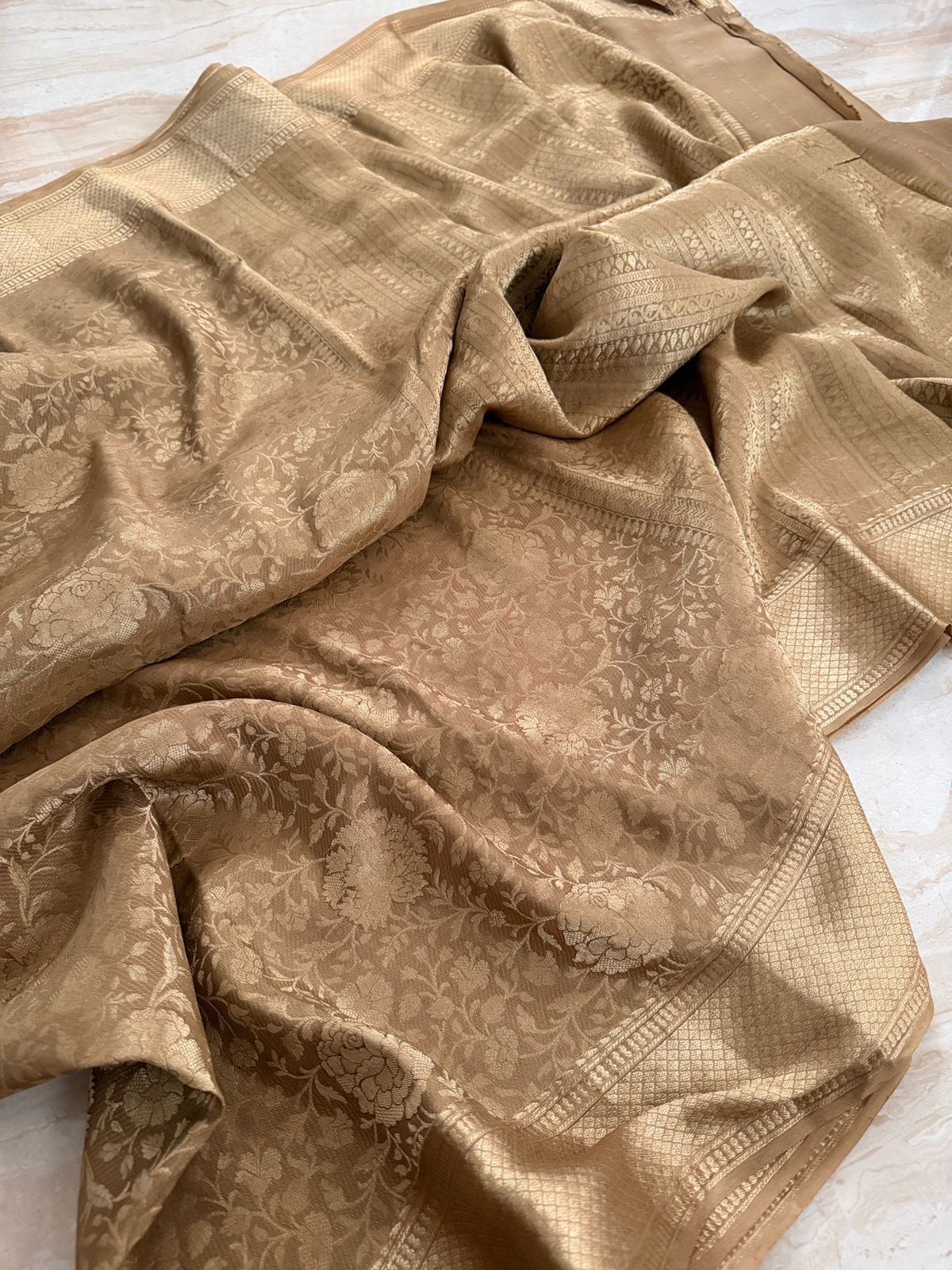 Pure Mysore Brocade Crepe Silk Saree
