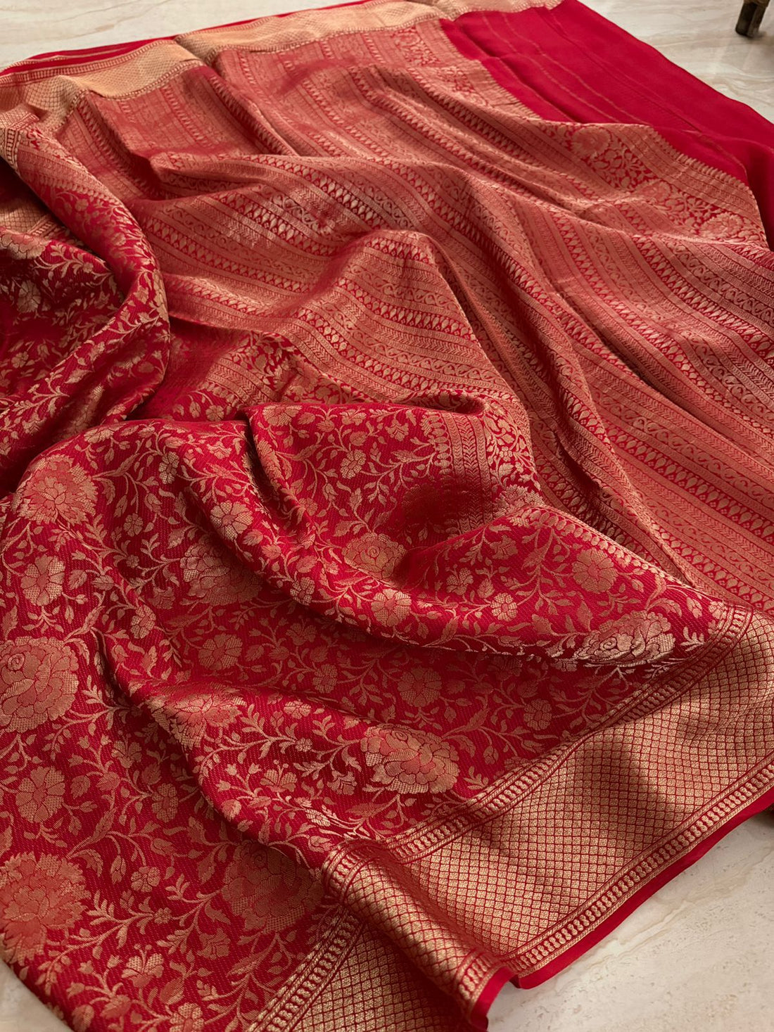 Pure Mysore Brocade Crepe Silk Saree