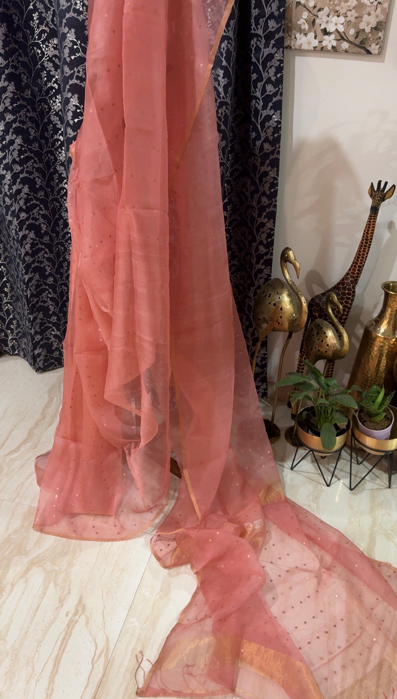 Elegant Pure Handloom Resham Silk Saree With All-Over Sequins Work