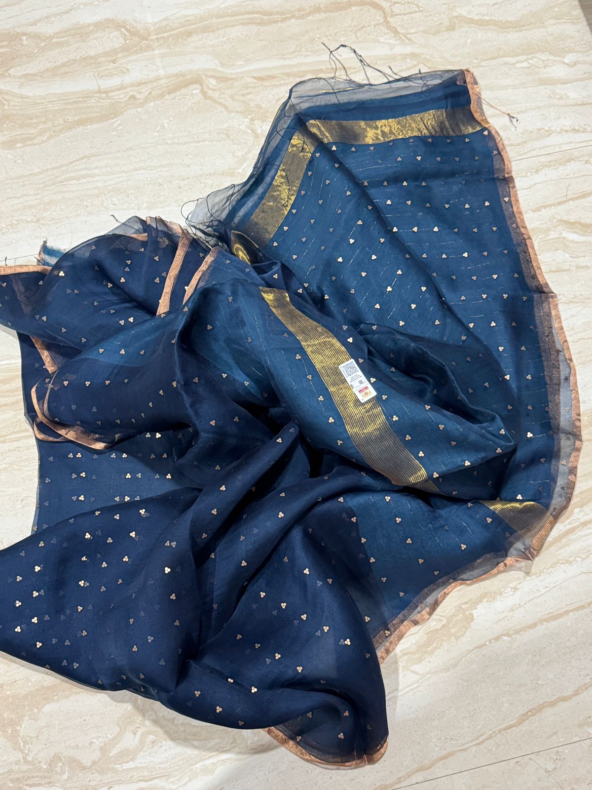 Elegant Pure Handloom Resham Silk Saree With All-Over Sequins Work