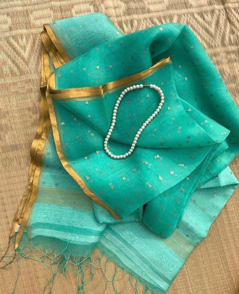 Elegant Pure Handloom Resham Silk Saree With All-Over Sequins Work