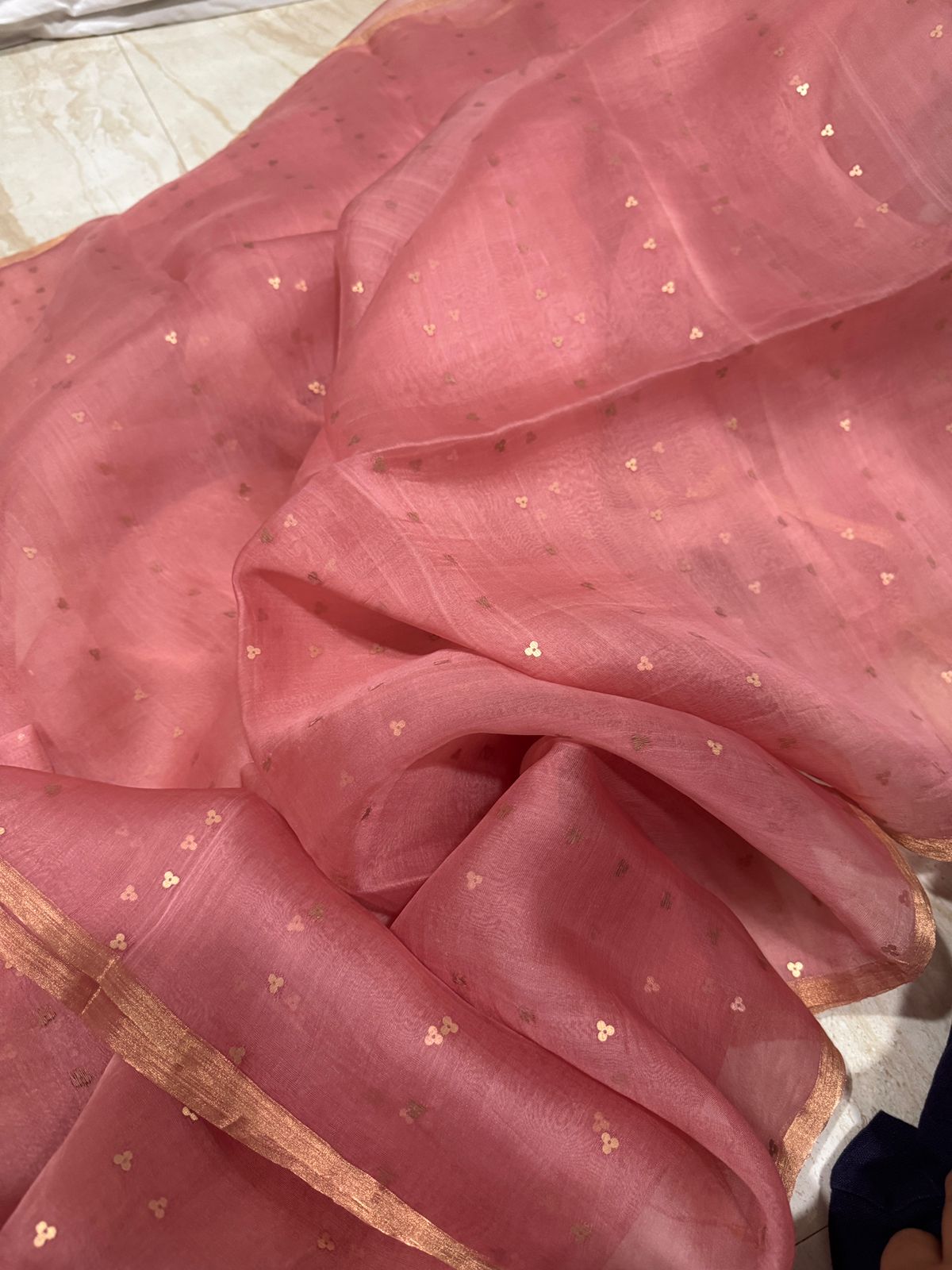 Elegant Pure Handloom Resham Silk Saree With All-Over Sequins Work