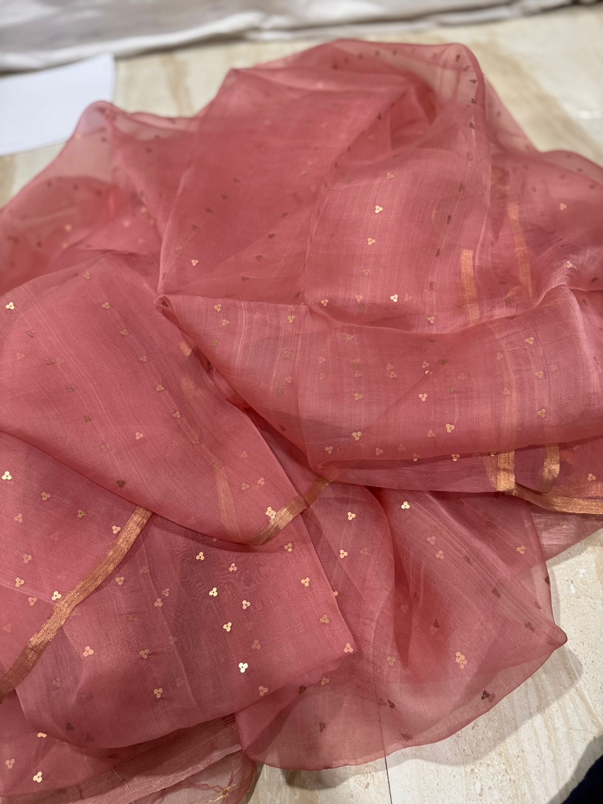 Elegant Pure Handloom Resham Silk Saree With All-Over Sequins Work