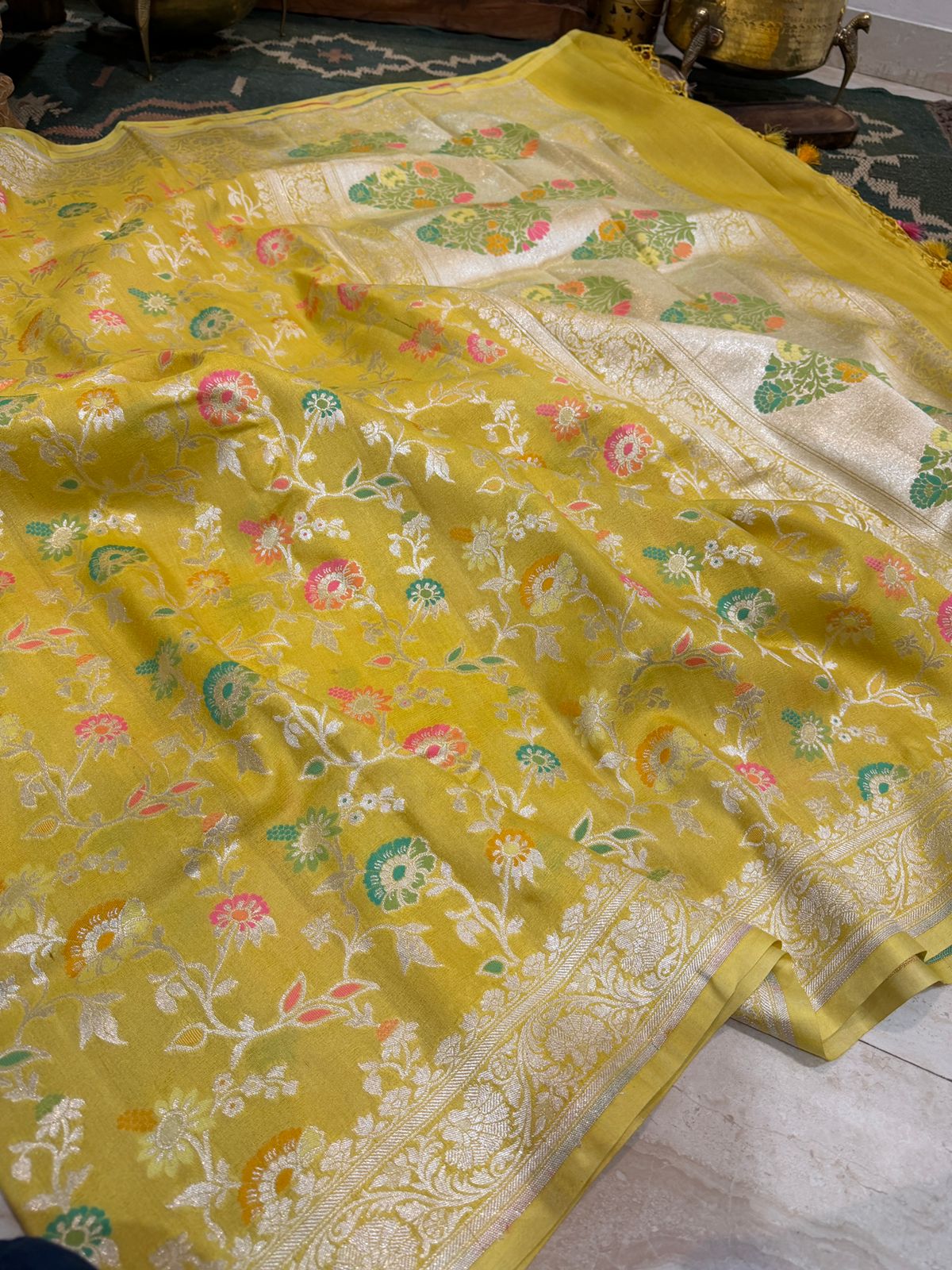 Tussar Georgette Banarasi Handloom Saree
