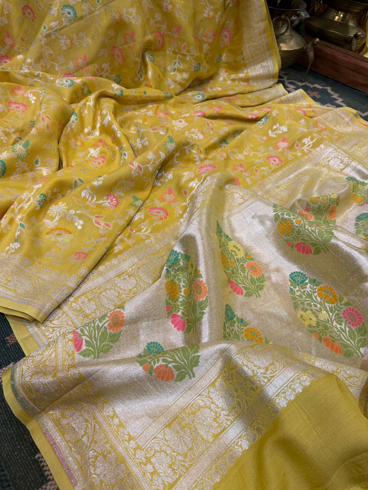Tussar Georgette Banarasi Handloom Saree