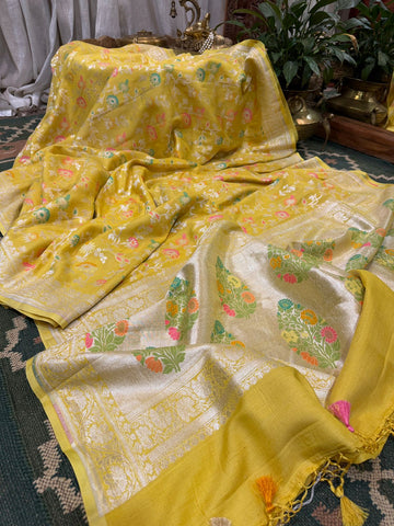 Tussar Georgette Banarasi Handloom Saree