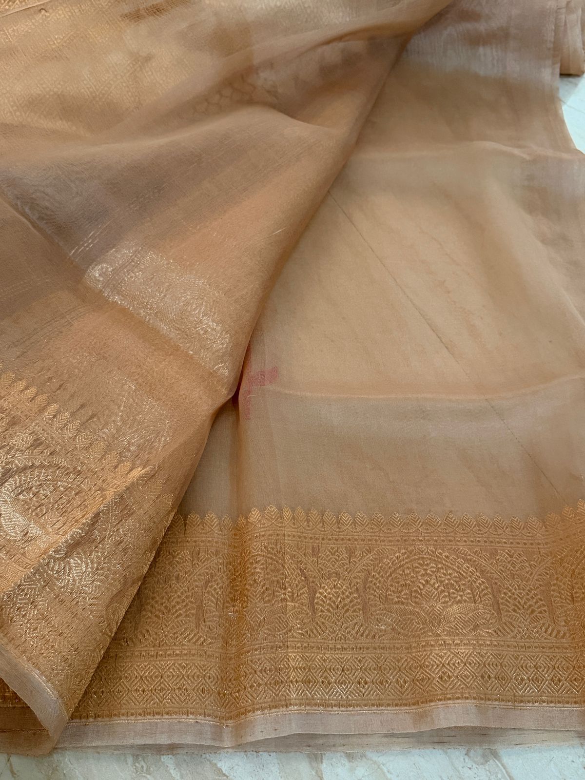 Pure Handloom Kora Banarasi Saree