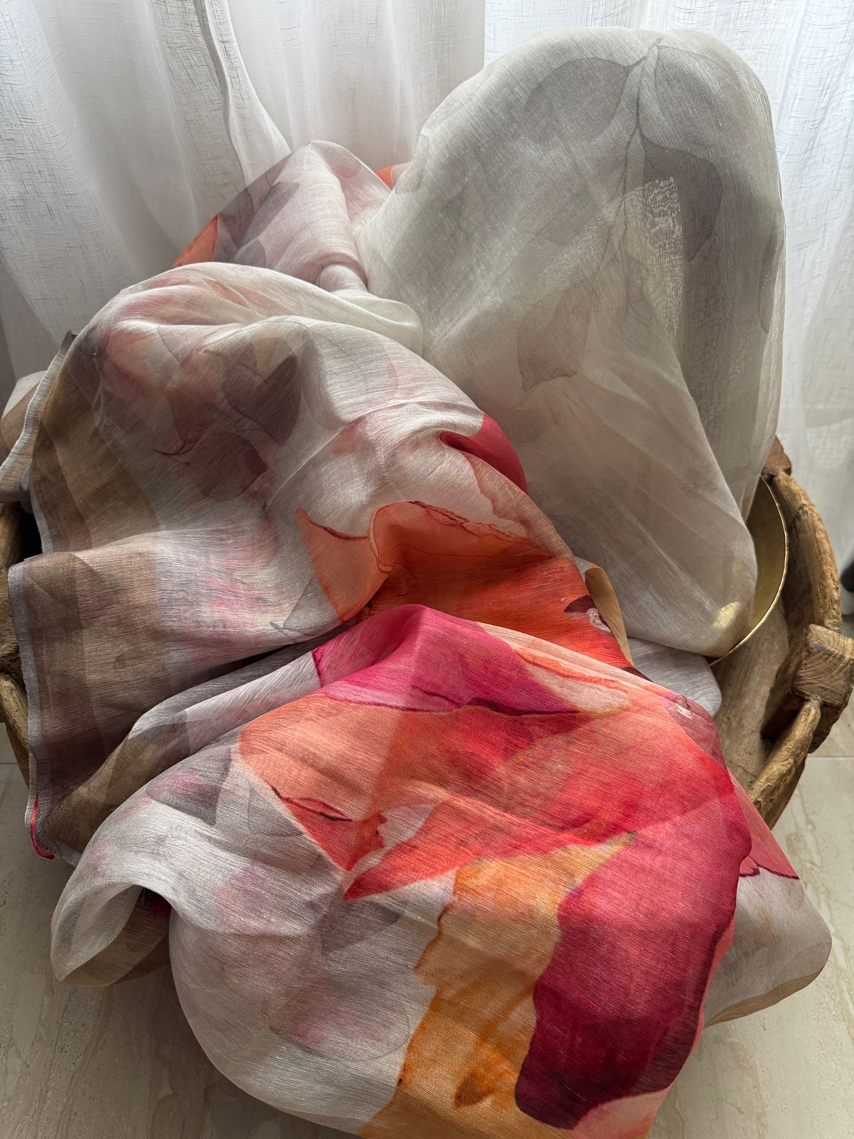 Linen Silk Digital Print Saree