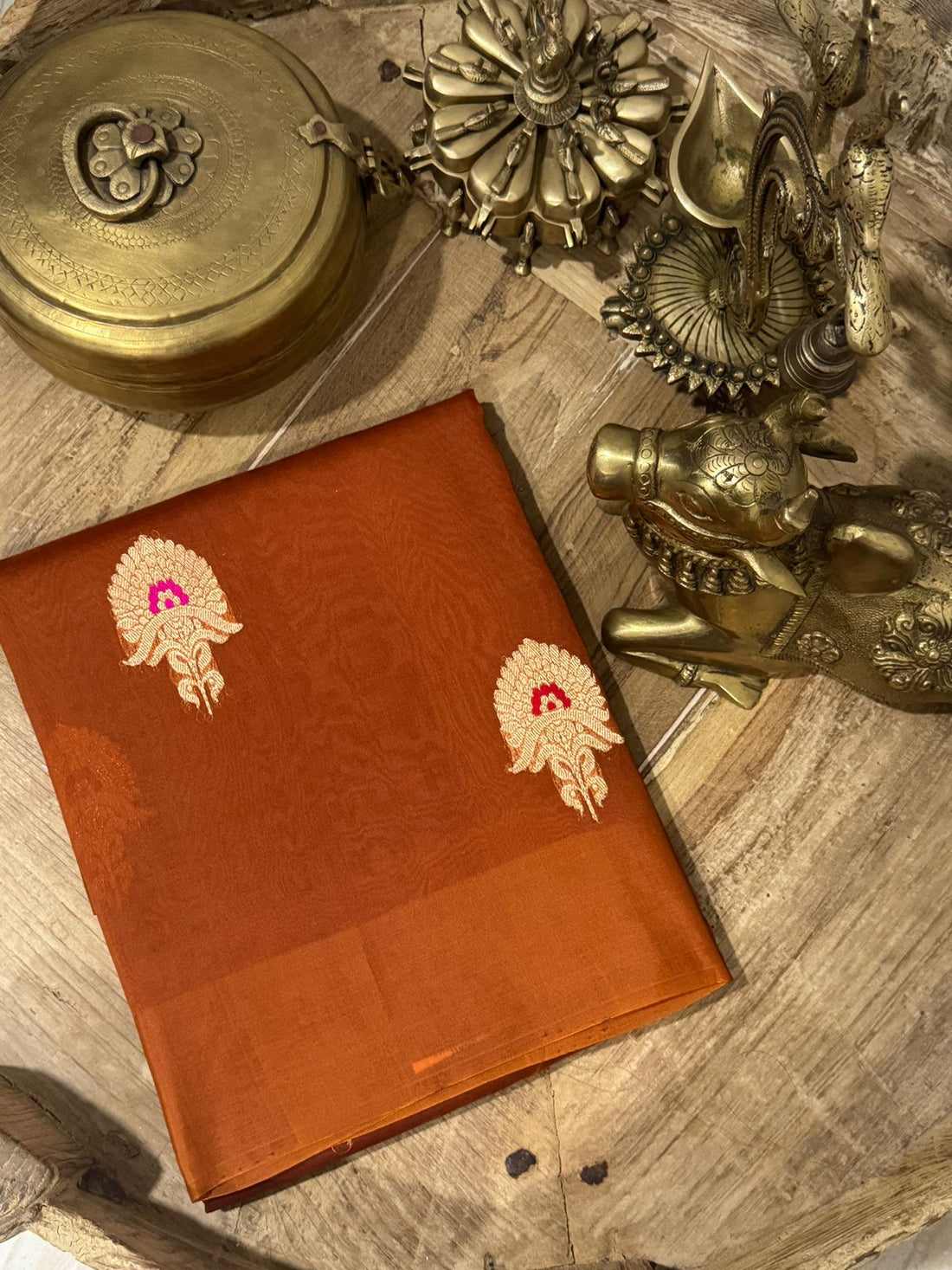 Pure Handloom Kora Banarasi Saree