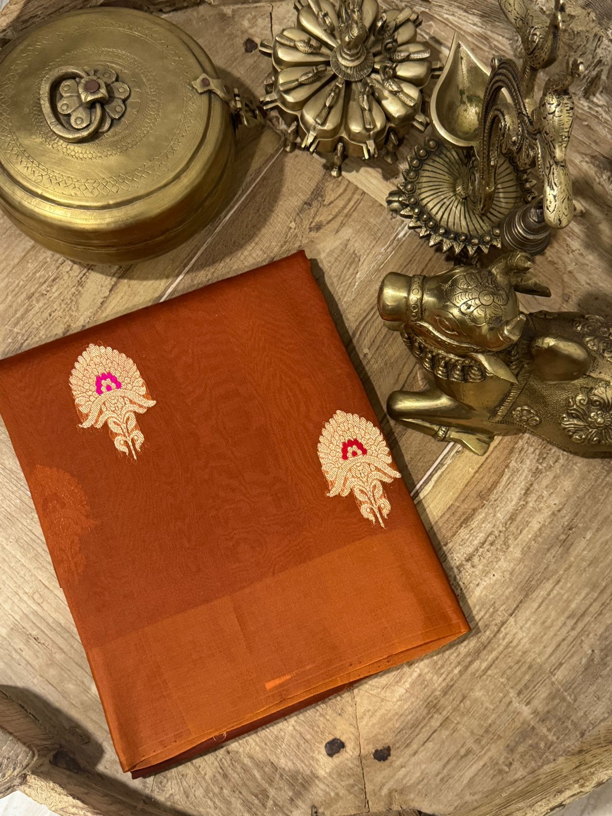 Pure Handloom Kora Banarasi Saree