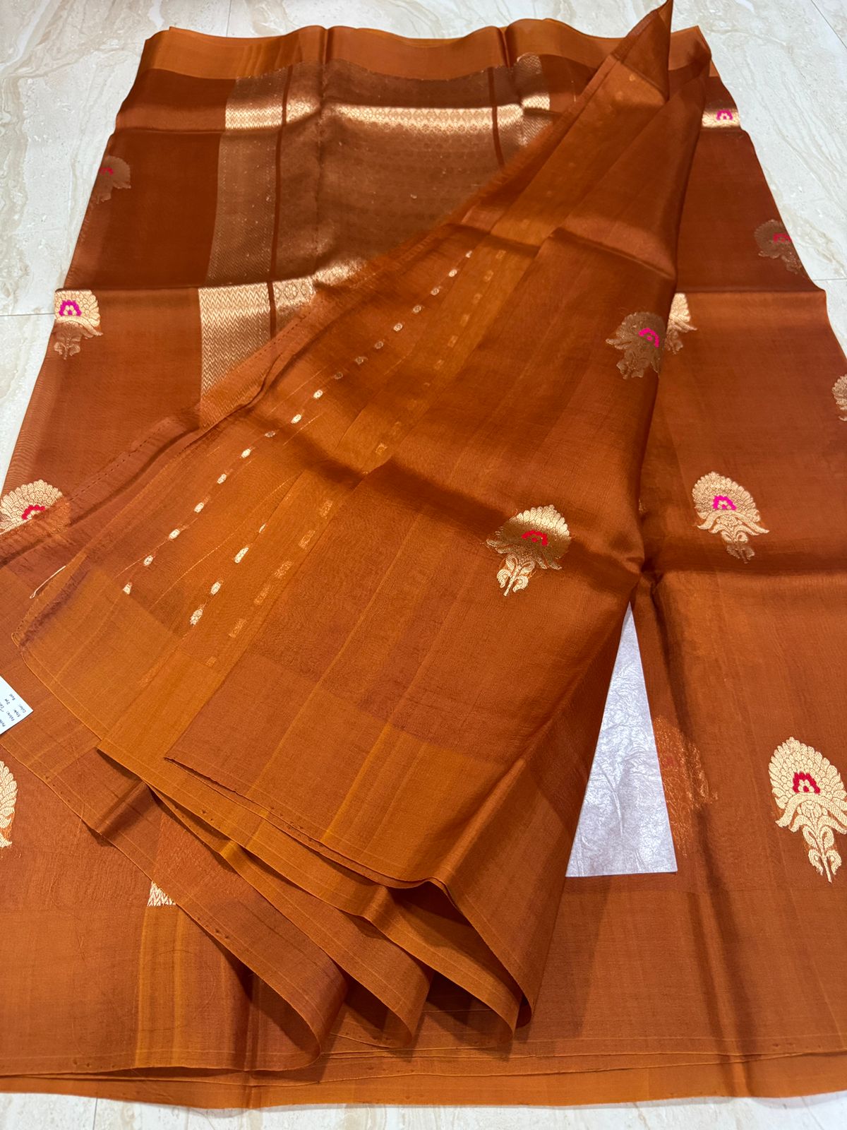 Pure Handloom Kora Banarasi Saree