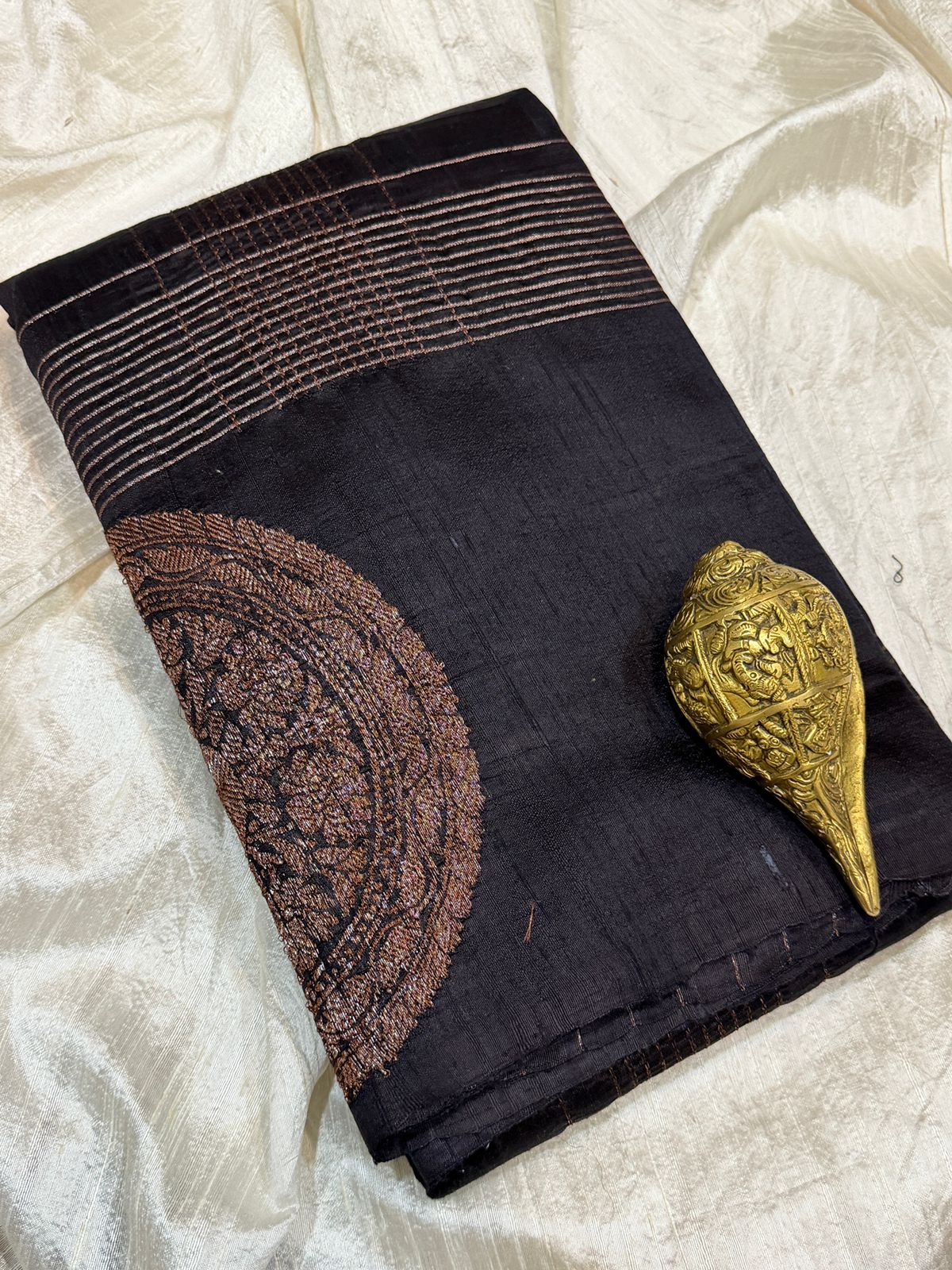 Pure Hamdloom Raw Silk Banarasi Saree