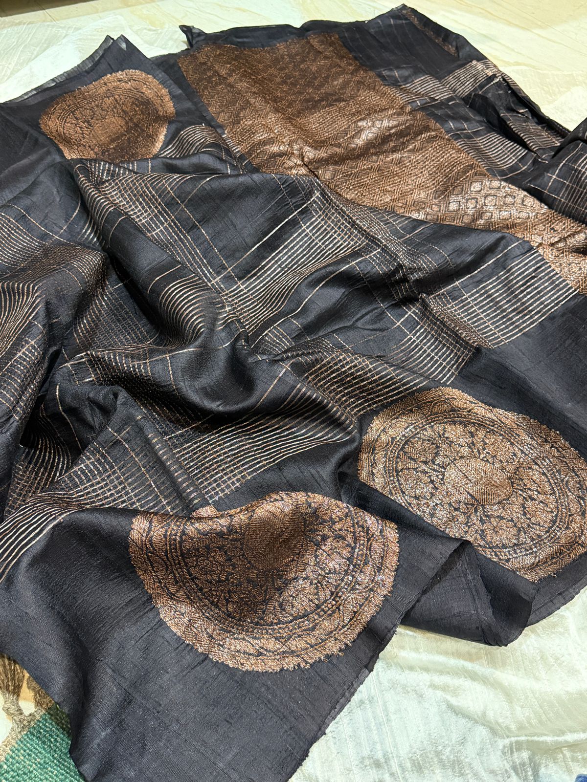Pure Hamdloom Raw Silk Banarasi Saree