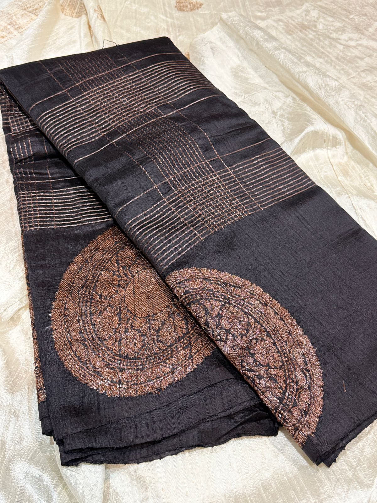 Pure Hamdloom Raw Silk Banarasi Saree